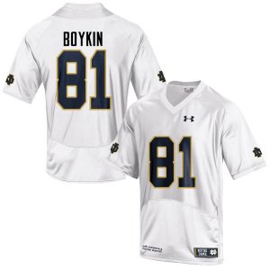 Notre Dame Fighting Irish Men's Miles Boykin #81 White Under Armour Authentic Stitched College NCAA Football Jersey UAZ5899KW